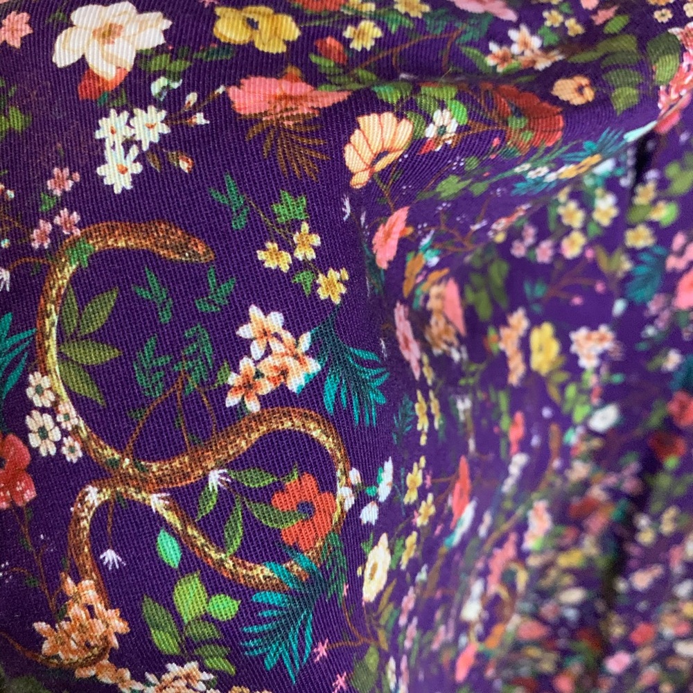 Farm Rio Floral Long Sleeve Jumpsuit in Dark Purple - Picture 14 of 14